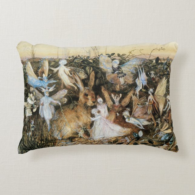 Fairy Twilight by John Anster Fitzgerald Decorative Cushion (Front)