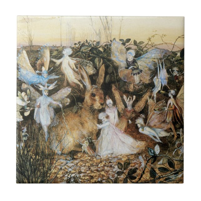 Fairy Twilight by John Anster Fitzgerald Tile (Front)