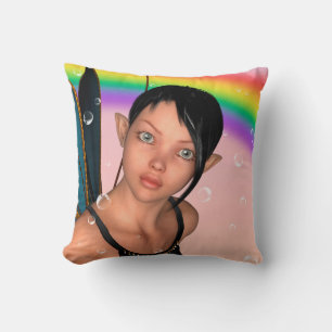 Fairy under Rainbow Cushion