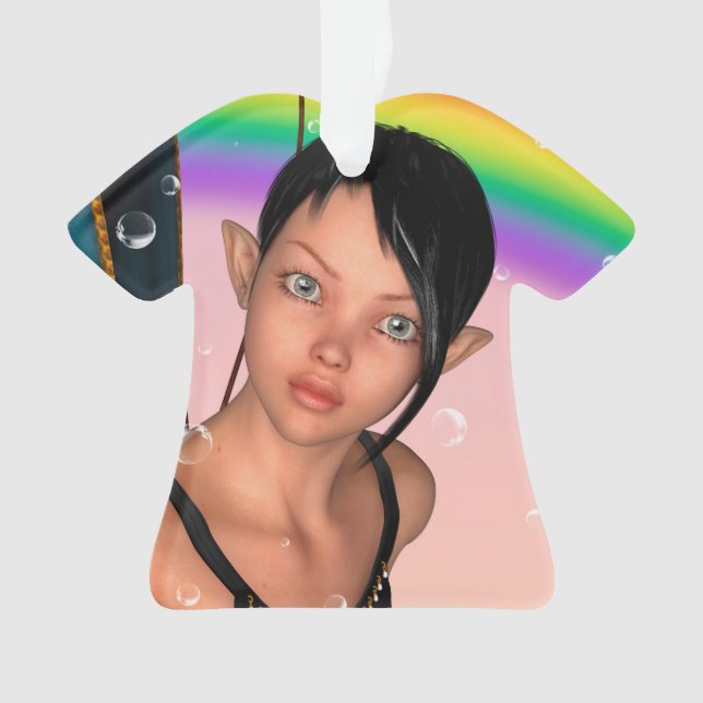 Fairy under Rainbow Ornament (Front)