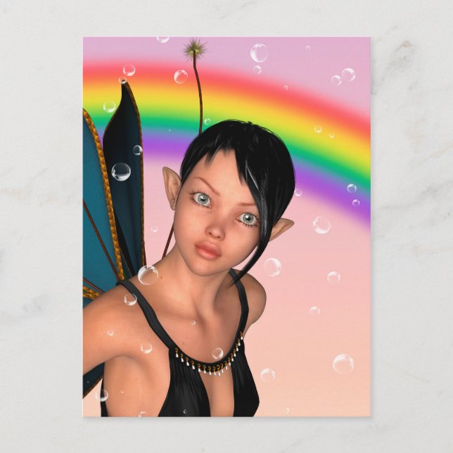 Fairy under Rainbow Postcard (Front)