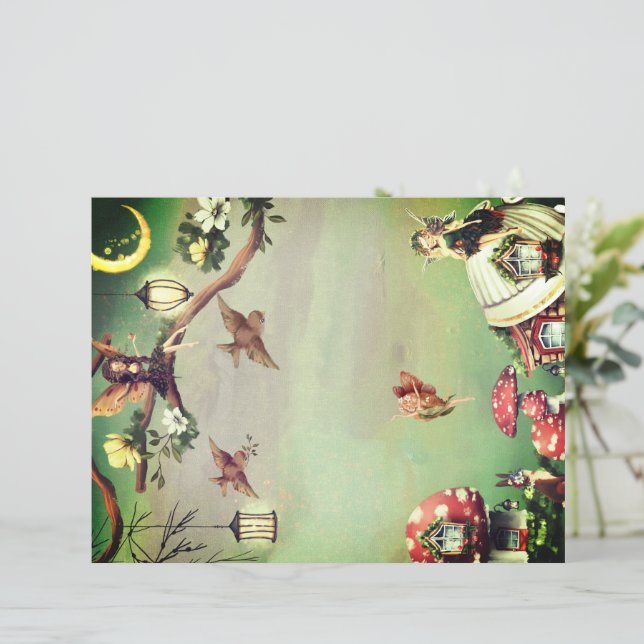 Fairy Village Decoupage scrapbook (Standing Front)