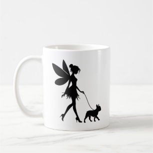 Fairy Walking French Bulldog Coffee Mug