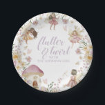 Fairy wildflower birthday paper plate<br><div class="desc">Watercolor Fairy and Wildflower birthday plates.</div>