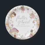 Fairy wildflower birthday paper plate<br><div class="desc">Watercolor Fairy and Wildflower birthday plates.</div>
