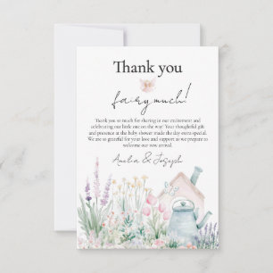 Fairy Wildflower Enchanted Baby Shower Thank You Card