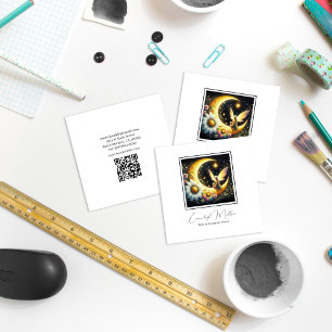 Fairy Wing Floral Moon Jewellery Delights Square Business Card