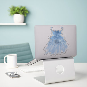 Fairy Wing Ice Gown Frost Blue Iridescent Sheen