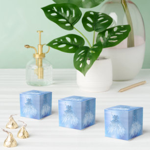 Fairy Wing Ice Gown Frost Blue Iridescent Sheen Favour Box