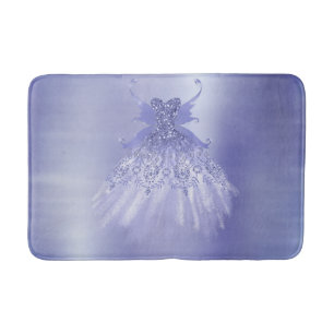 Fairy Wing Lavender Gown Purple Iridescent Sheen Bath Mat