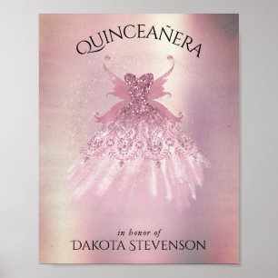 Fairy Wing Mauve Gown   Luxurious Dusty Pink Sheen Poster