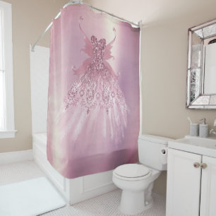 Fairy Wing Mauve Gown Luxurious Dusty Pink Sheen Shower Curtain
