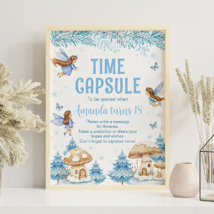 Fairy Winter Garden Birthday Party Time Capsule Poster