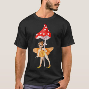 Fairy With A Mushroom Cottagecore Aesthetic T-Shirt