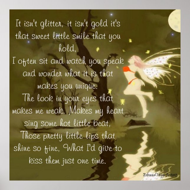 Fairy with Glitter Poem Poster (Front)