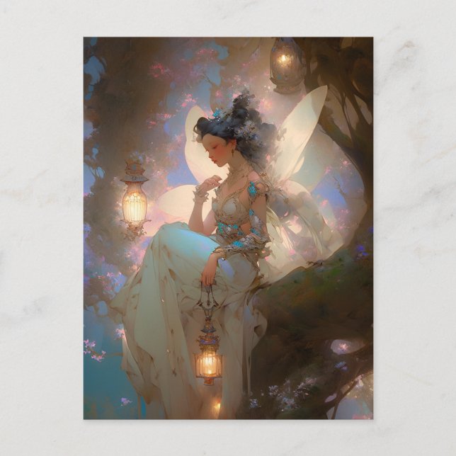 Fairy With Lantern Postcard (Front)