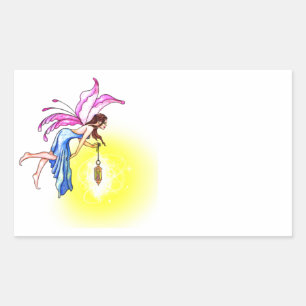 Fairy with Lantern Rectangular Sticker