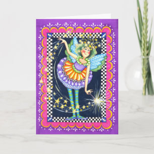 fairy with stars & wand card