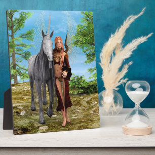 Fairy with Unicorn Plaque