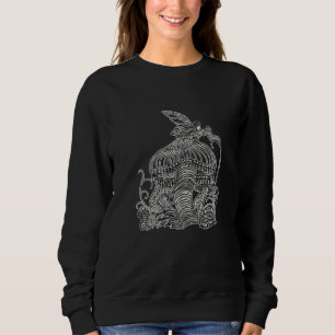 Fairy With Wings And A Caterpillar On A Mushroom Sweatshirt