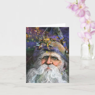 Fairy Wizard Fantasy Art Greeting Card – Mystical