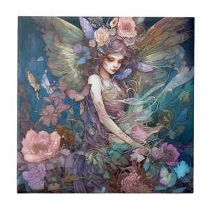 Fairy Woman Fantasy Art Ceramic Tile