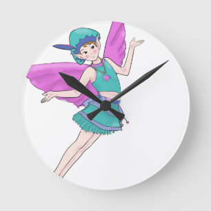 Fairy Woodland Sylph, Faerie Round Clock