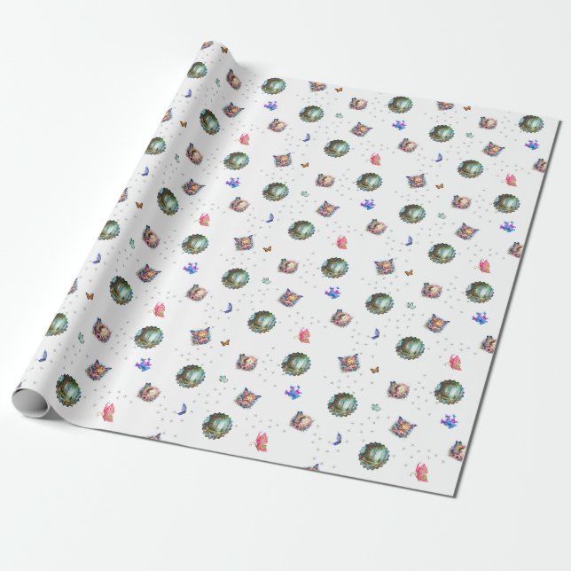 Fairy Wrapping Paper Roll (Unrolled)