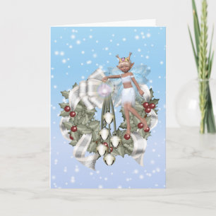 Fairy Wreath .. fantasy design Holiday Card