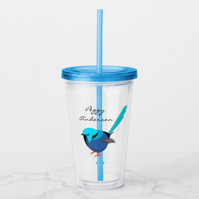 Fairy Wren Acrylic Tumbler (Front)