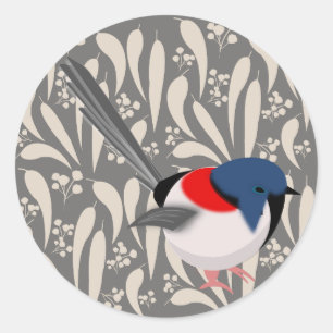 Fairy Wren Classic Round Sticker