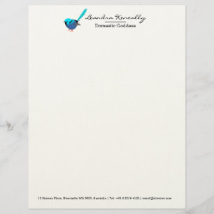Fairy Wren Custom Letterhead