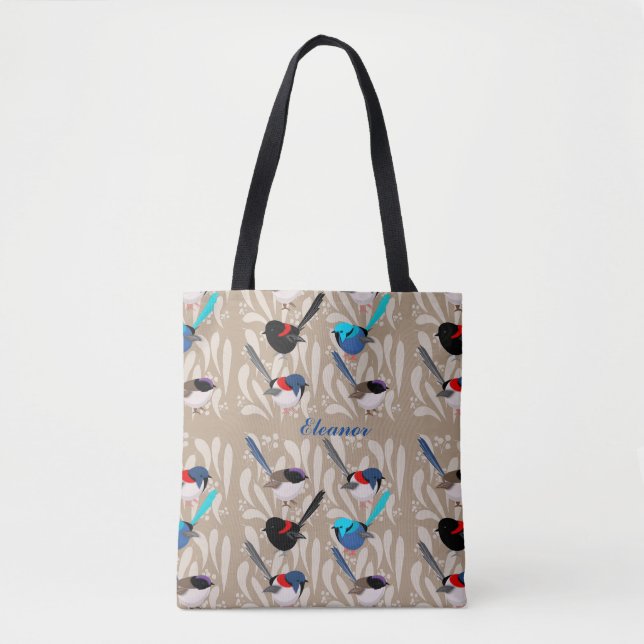 Fairy Wrens Design Tote Bag (Front)