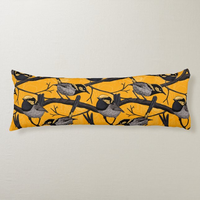 Fairy wrens in yellow body cushion (Front)