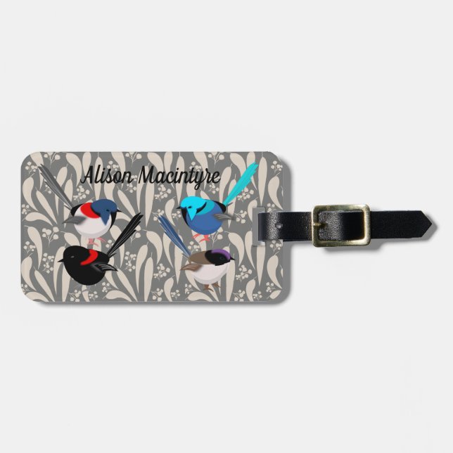 Fairy Wrens Luggage Tag (Front Horizontal)