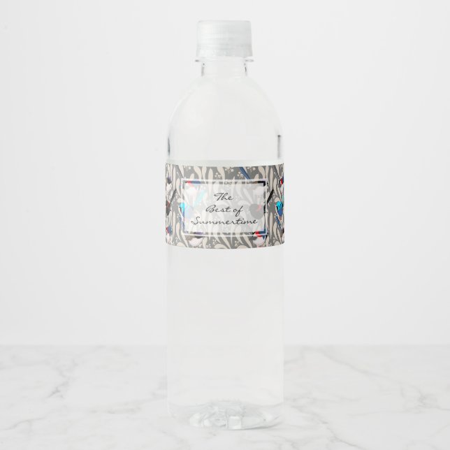Fairy Wrens Water Bottle Label (Front)