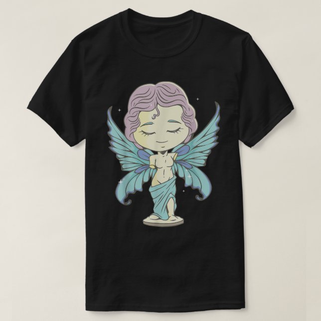Fairycore Aesthetic Chibi Fairy Venus De Milo Stat T-Shirt (Design Front)