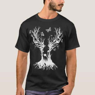 Fairycore Aesthetic Cottagecore Antler Tree Butter T-Shirt