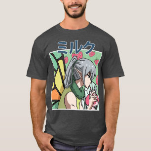 Fairycore Aesthetic Fairy Drinking Japanese Strawb T-Shirt