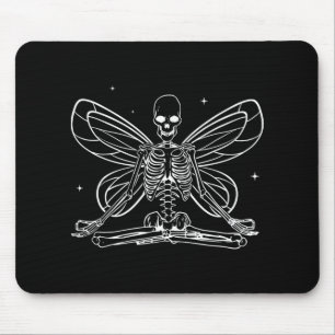 Fairycore Aesthetic Fairy Skeleton Yoga Meditation Mouse Pad