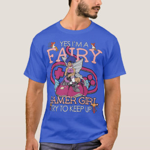 Fairycore Aesthetic Fairy Yes Im A Gamer Girl Try  T-Shirt