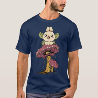 Fairycore Aesthetic Kawaii Fairy Bunny Rabbit On A T-Shirt