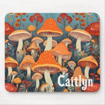 Fairycore Colourful Forest Mushrooms Personalised