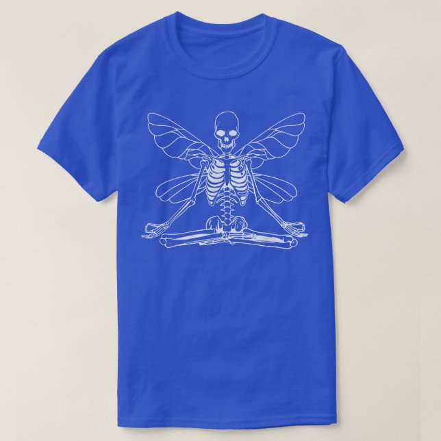 Fairycore Esthetic Grunge Fairy Skeleton Yoga Med T-Shirt (Design Front)