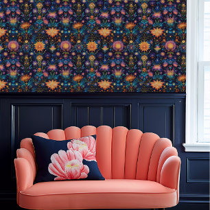 Fairycore Ethereal Funky Glowing Flowers Wallpaper