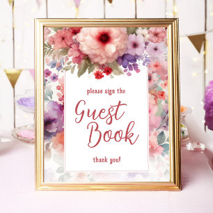 Fairycore Garden Birthday Party Guest Book Sign