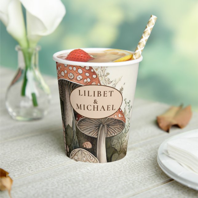 FAIRYCORE Mushrooms Goblincore Custom Party Paper Cups (Insitu)