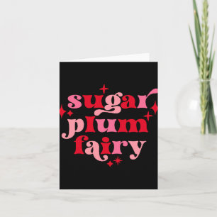 Fairycore Text Art Sugar Plum Fairy Girls T Shirt  Card