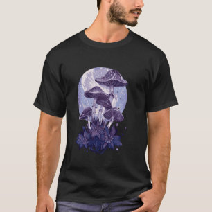 Fairycore Vintage Cottagecore Mushroom Moon Phases T-Shirt