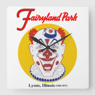 Fairyland Amusement Park, Lyons, IL (1938-1977) Square Wall Clock